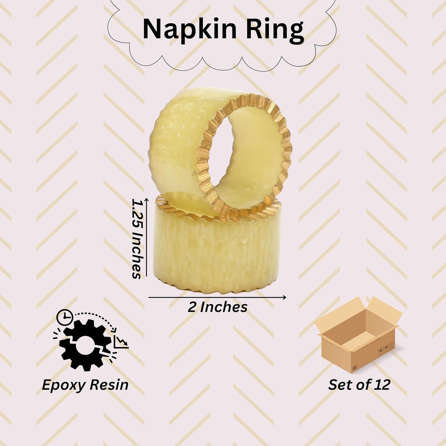 Epoxy Resin Napkin Rings Set of 12 - Handmade Dining Napkin Holder Classic, Everyday, Thanksgiving, Holiday, Christmas, Festive, Party, Gift, Farmhouse Décor (Green) - CLEENTABLE