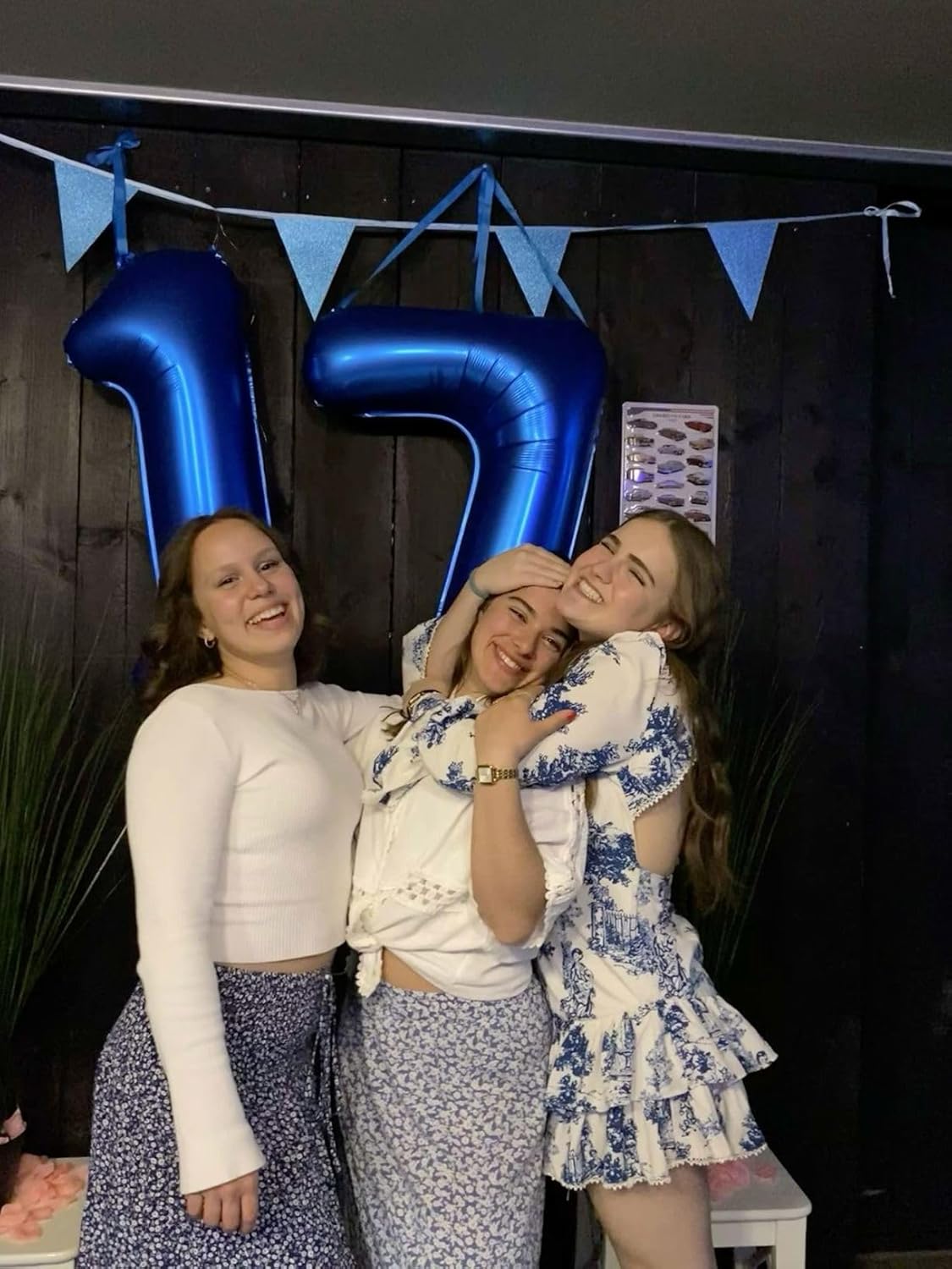 Digital Number 7 Night Blue Birthday Balloon 40 Inch, Foil Balloons for 7 17 27 70 77 Party Decorations Supplies, Night Blue Mylar Numbers Balloon for Seven Wedding Anniversary