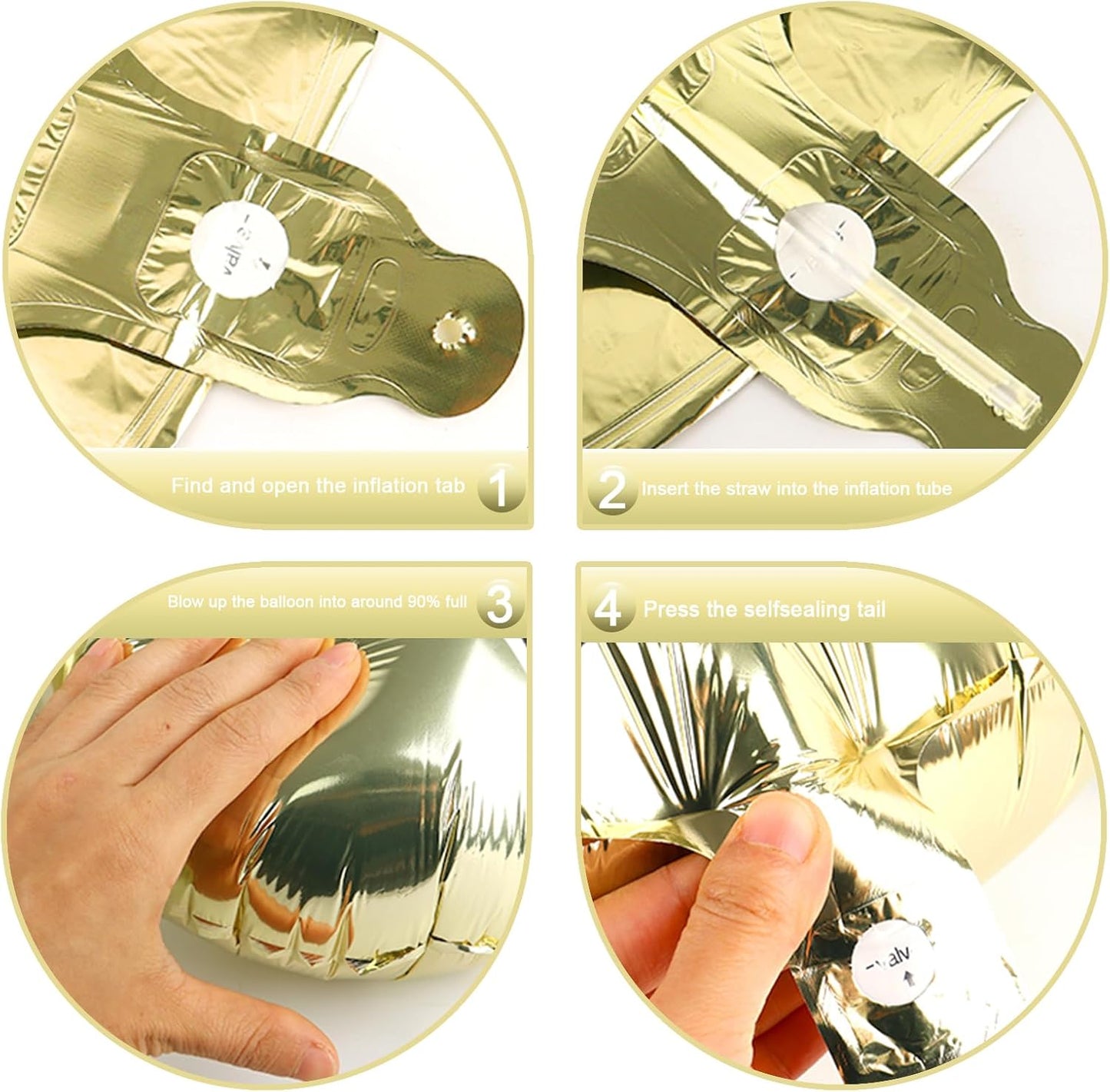 Helium Foil Light Gold Number 8 Balloon 40 Inch, Mylar Eight Numbers 8 18 28 38 48 58 80 88 Birthday Balloons, Champagne Gold Women Men Anniversary Graduations Party Supplies