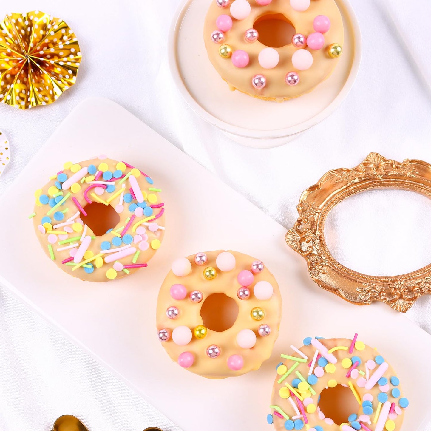 Valentine Sprinkles for Cake Decorating 7 Ounce Rose Gold Pink Sugar Pearl Metallic Sprinkles for Cupcake Toppers, Cookies, Ice Cream Cake Decorationss Baking for Wedding Shower Party