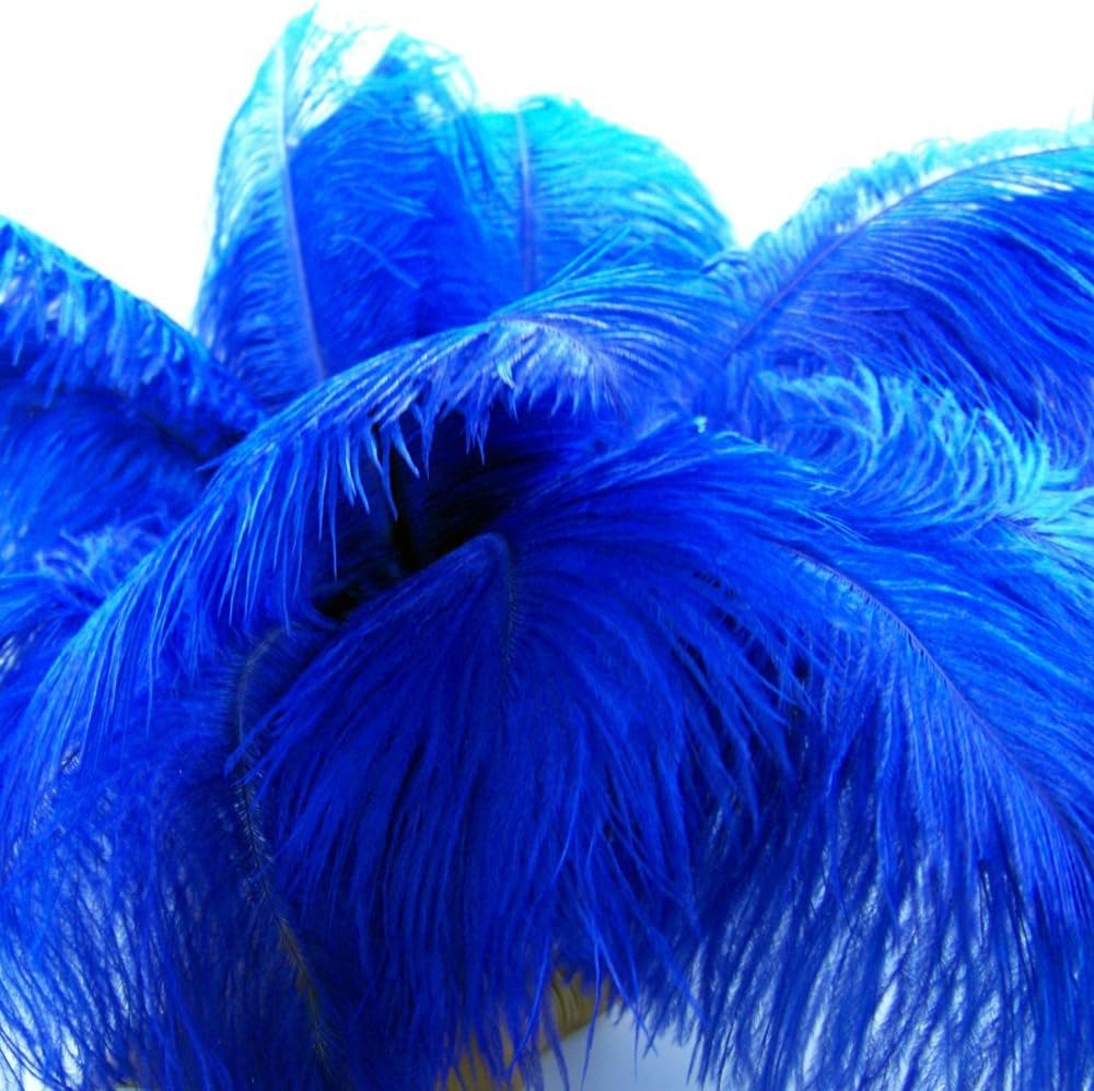 KOLIGHT® 40pcs 12''~14''(30~35cm) Natural Ostrich Feathers for DIY Home Wedding Party Office Decoration (Blue)