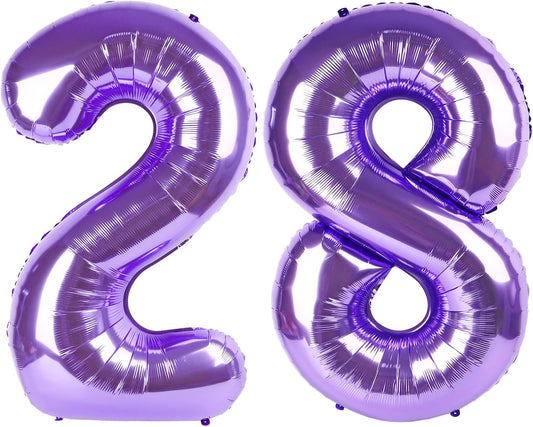 Purple Number 28 Balloon