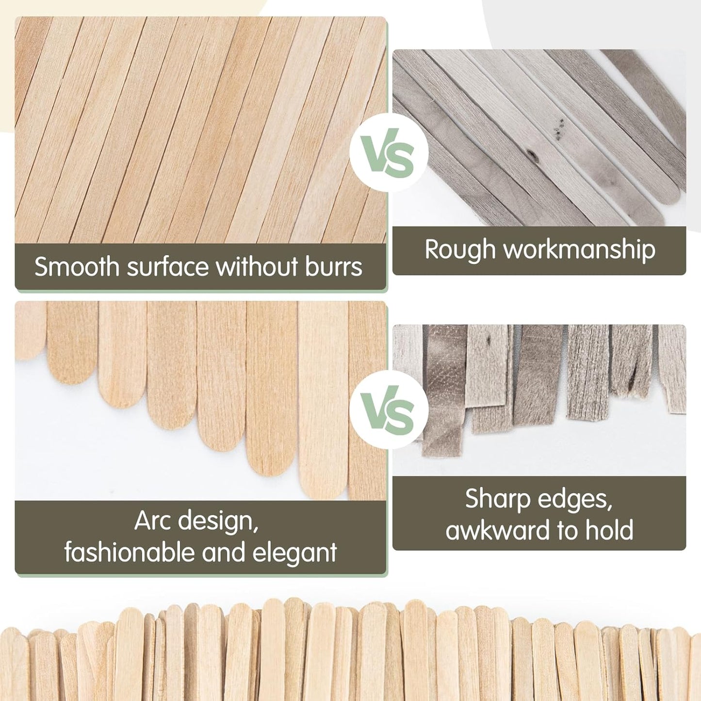 WISYOK 1000 PCS Coffee Stirrers, 7 Inch Premium Birch Wood Sticks, Smooth Round Ends, Splinter-Free Disposable Stir Sticks for Coffee Bar, Office, Home Use