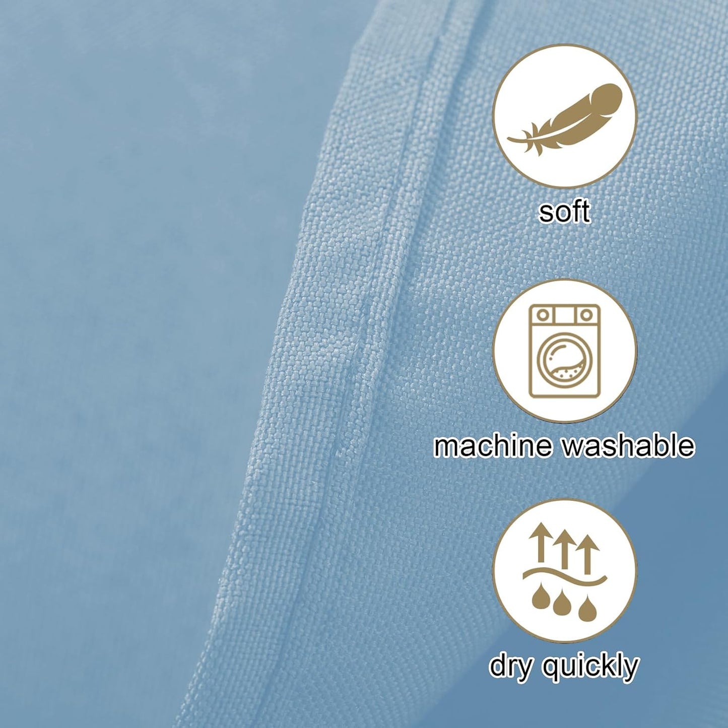 Ascoza 2pack 90x132 Inch Blue Mist Rectangular Tablecloth 8 Feet Table Cloth in Polyester Fabric for Wedding/Banquet/Restaurant/Parties