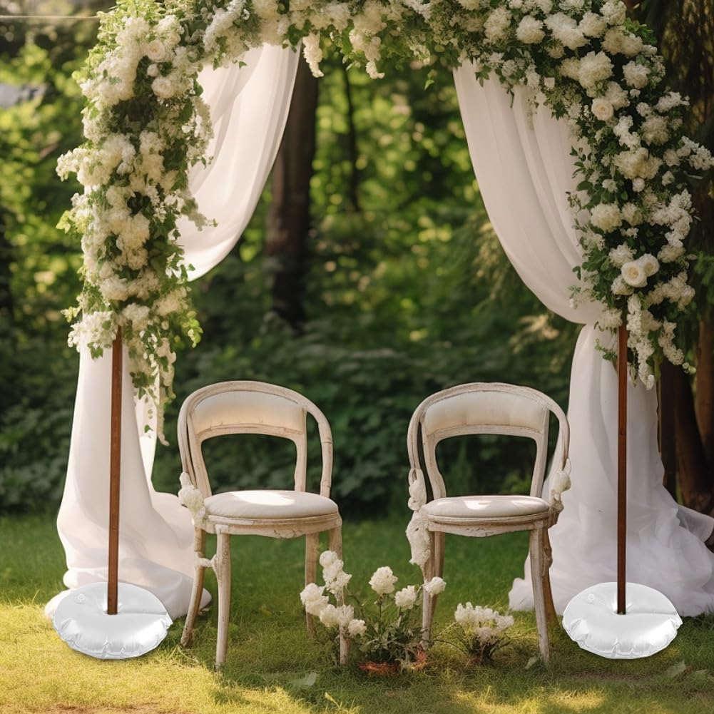 White Balloon Arch Weights, Heavy Duty Water-Filled Base Weights for Party Backdrop Stand Frames, Thickened Water Bag Base (8 Pcs)