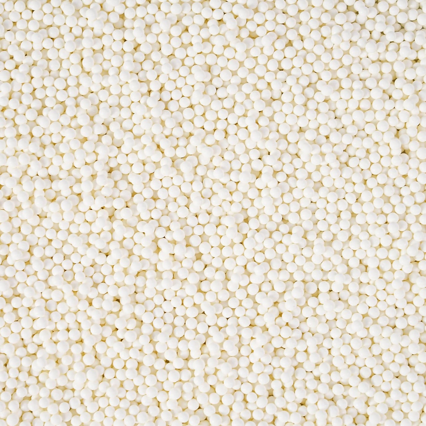 White Nonpareils Sprinkles, Edible 2mm Pearl, White Sprinkles for Cake Decorating, Cake Pops, Cupcakes, Cookies, Macaron, and Ice Cream(120g/4.23oz)