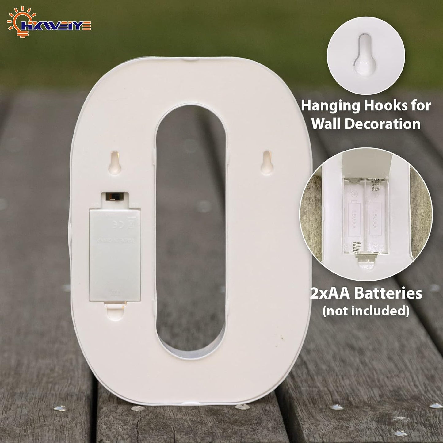 HXWEIYE Light Up Letters LED Marquee Letters Light Sign 26 Alphabet and 10 Number Big Lights Letter for Party Birthday Bar Battery Powered Christmas Decor Letter Lights (Warm White O)