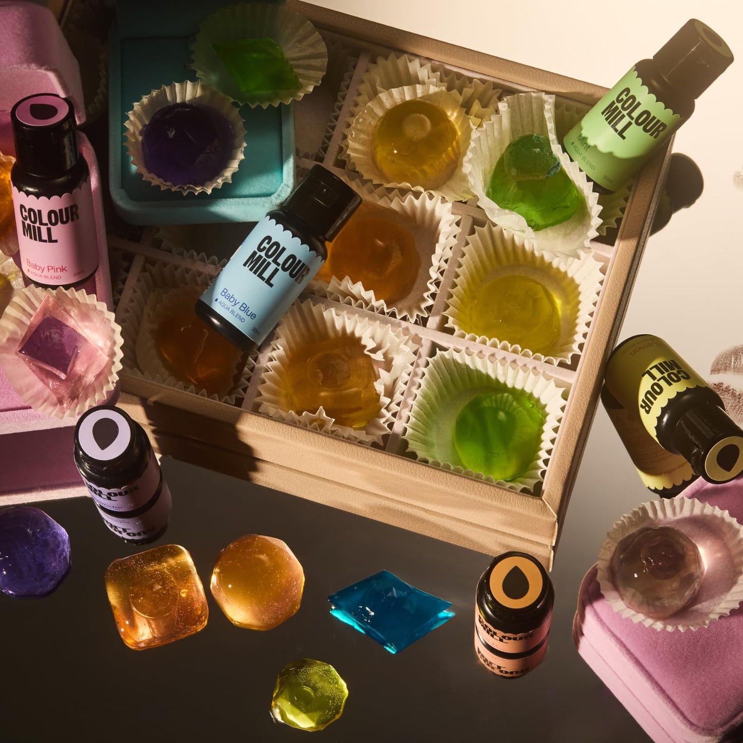 Colour Mill Pastel Pack Aqua Blend Water-Based Food Coloring, 20 Milliliters Each of 6 Colors: Baby Blue, Baby Pink, Lavender, Lemon, Mint and Peach