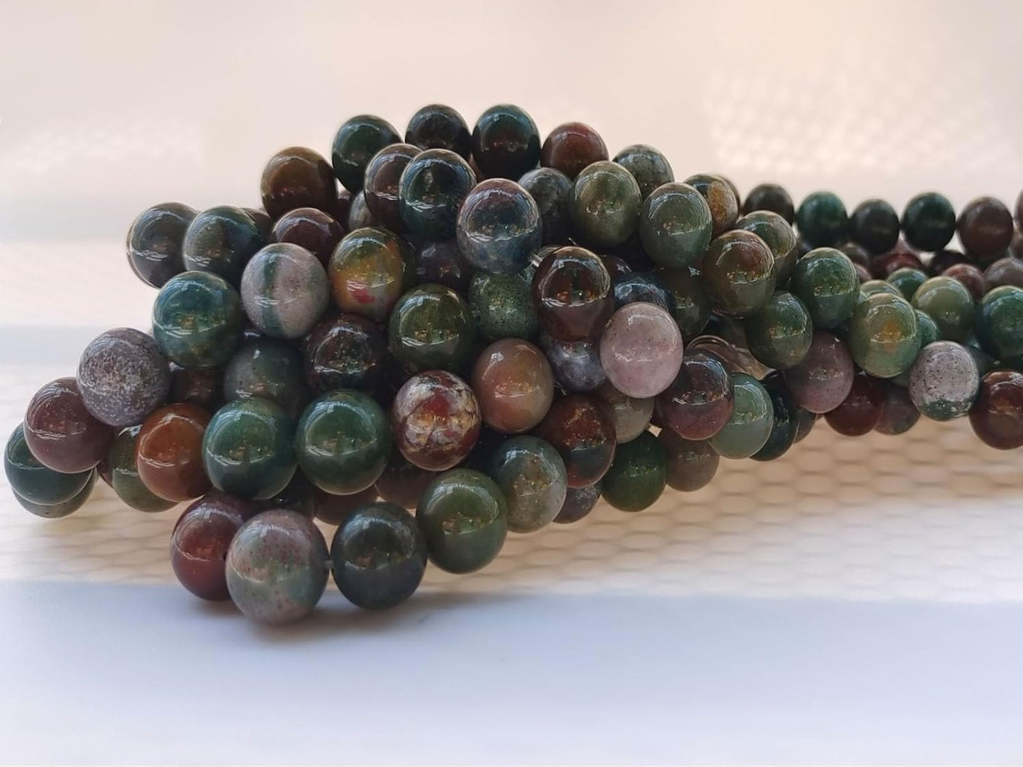 Stone Beads 6mm 140pcs Indian Agate Beads Round Loose Gemstones Beads for Bracelet Necklace Jewelry Making (6mm, 60607 Indian Agate)