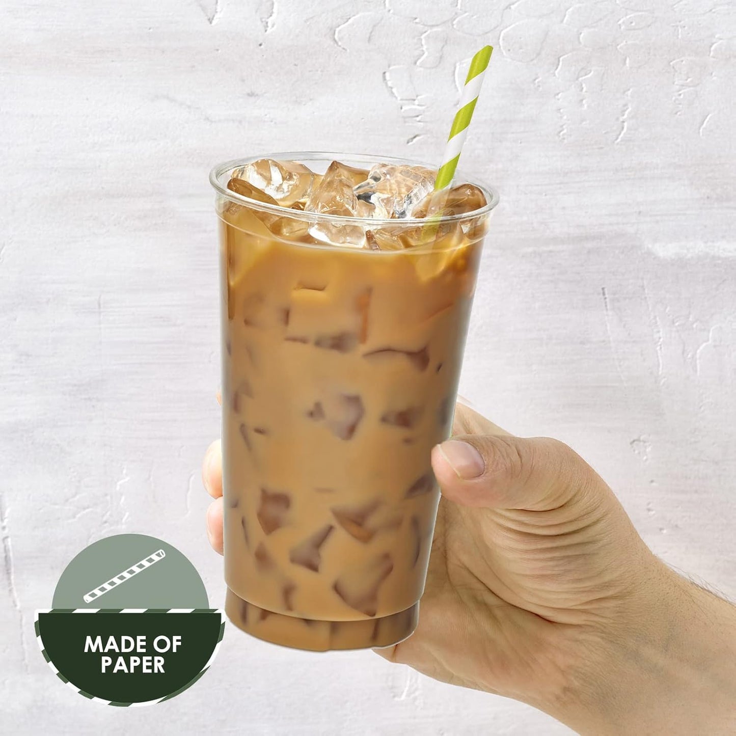 PAMI 250-Pack Compostable Paper Straws for Drinking, Assorted Colors Including Pink, Pfas- Biodegradable Sturdy for Coffee Juice Cocktails Parties