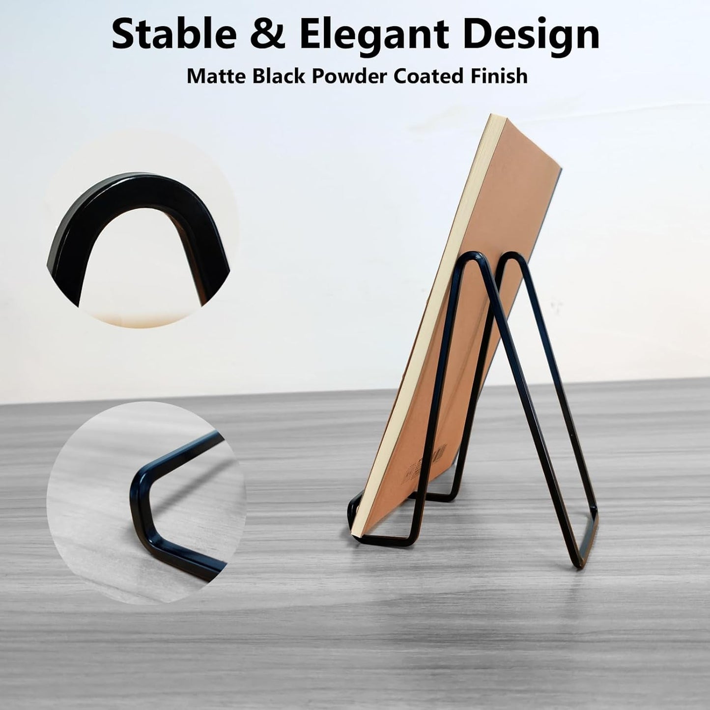 3 Pack 6 inch Metal Plate Stands for Display, Plate Holder Pictures Frame Easel Display Stand, Tabletop Picture Stand, Iron Easels for Display Photo Frames, Plates, Vinyl Record，Book, Plaque, Sign