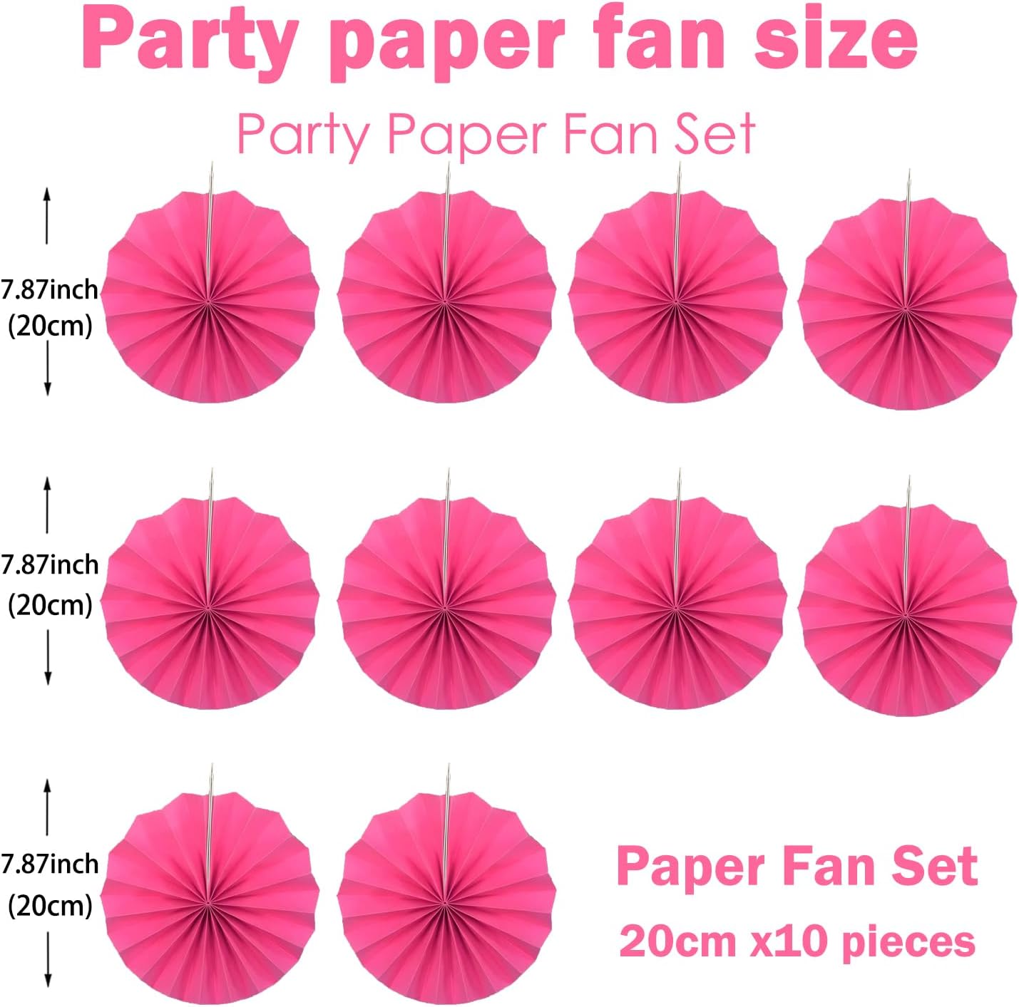 BARTHEW Red Graduation Party Decor, Girls Party Decorations, Party Supplies 8in Tissue Pom Poms, 30 Color DIY Set (Rose Red)