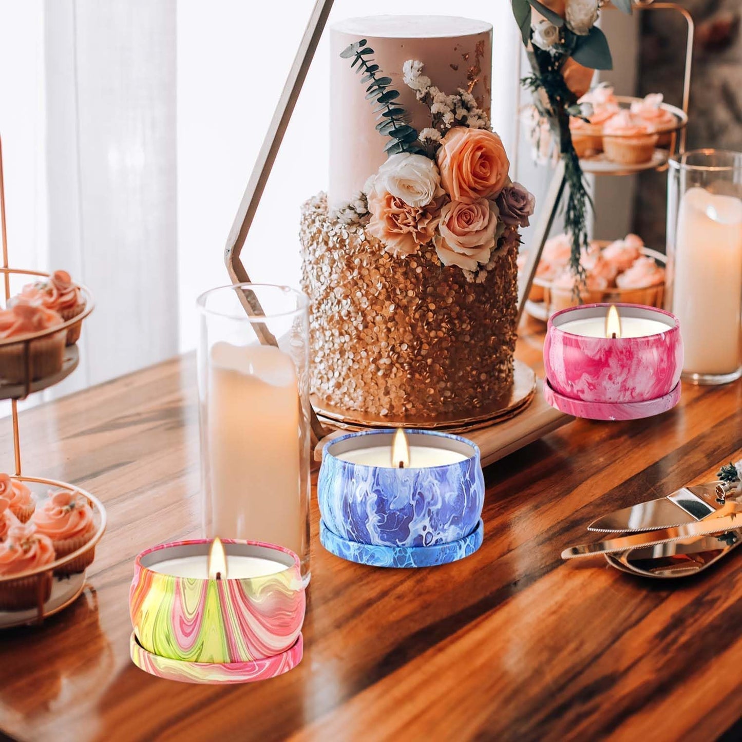 Scented Candles Gifts Set 24 Pack Soy Wax Travel Tin Jar Candles for Home 2.5 OZ Scented for Mom for Christmas, Birthday, Thanksgiving, Mother's Day