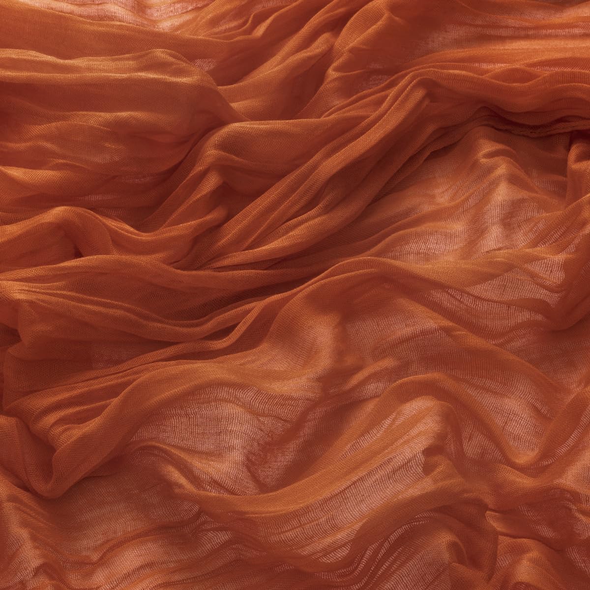 MLMW Fall Thanksgiving Table Runner Cheesecloth Autumn Harvest Rust Terracotta Cheese Cloth Boho Gauze 160 inch Table Runner 13.3ft for Wedding Party Baby Bridal Shower Birthday