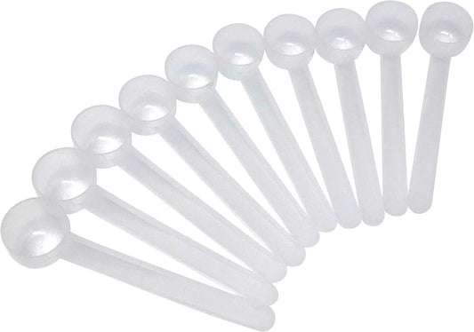 2 Teaspoon (2/3 Tablespoon | 10 mL) Long Handle Rounded Scoop for Measuring Coffee, Pet Food, Grains, Protein, Spices and Other Dry Goods (Pack of 10)