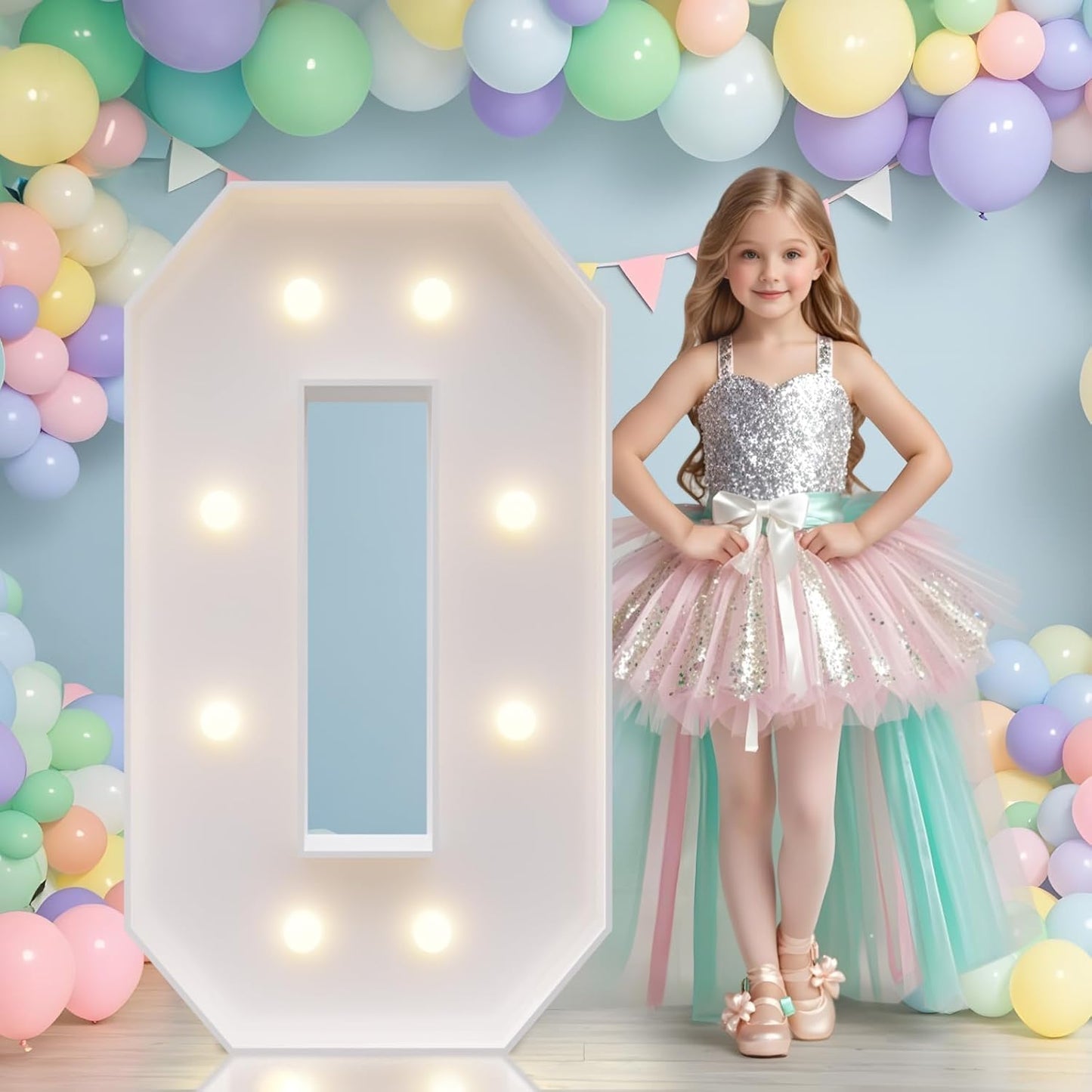 JoyMuse Marquee Letters 3 Feet Tall, Light Up Letters 3FT with Lights, Large Letters for Party, Letter O Light Up Letters for Baby Shower Wedding Proposal Graduation Birthday Decorations