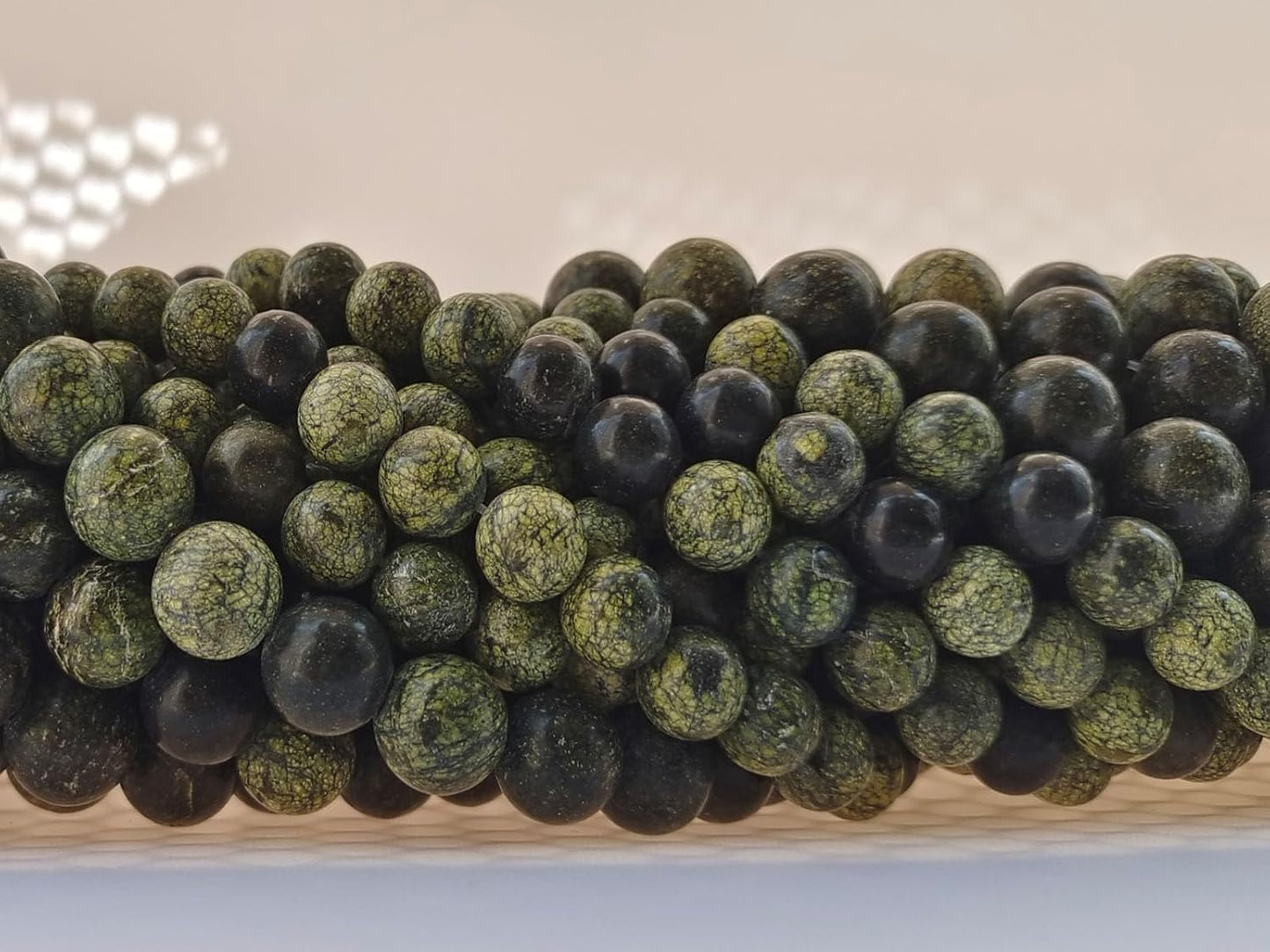 Stone Beads 10mm 60pcs Curbstone Jasper Beads Round Loose Gemstones Beads for Bracelet Necklace Jewelry Making (10mm, 61008 Curbstone Jasper)