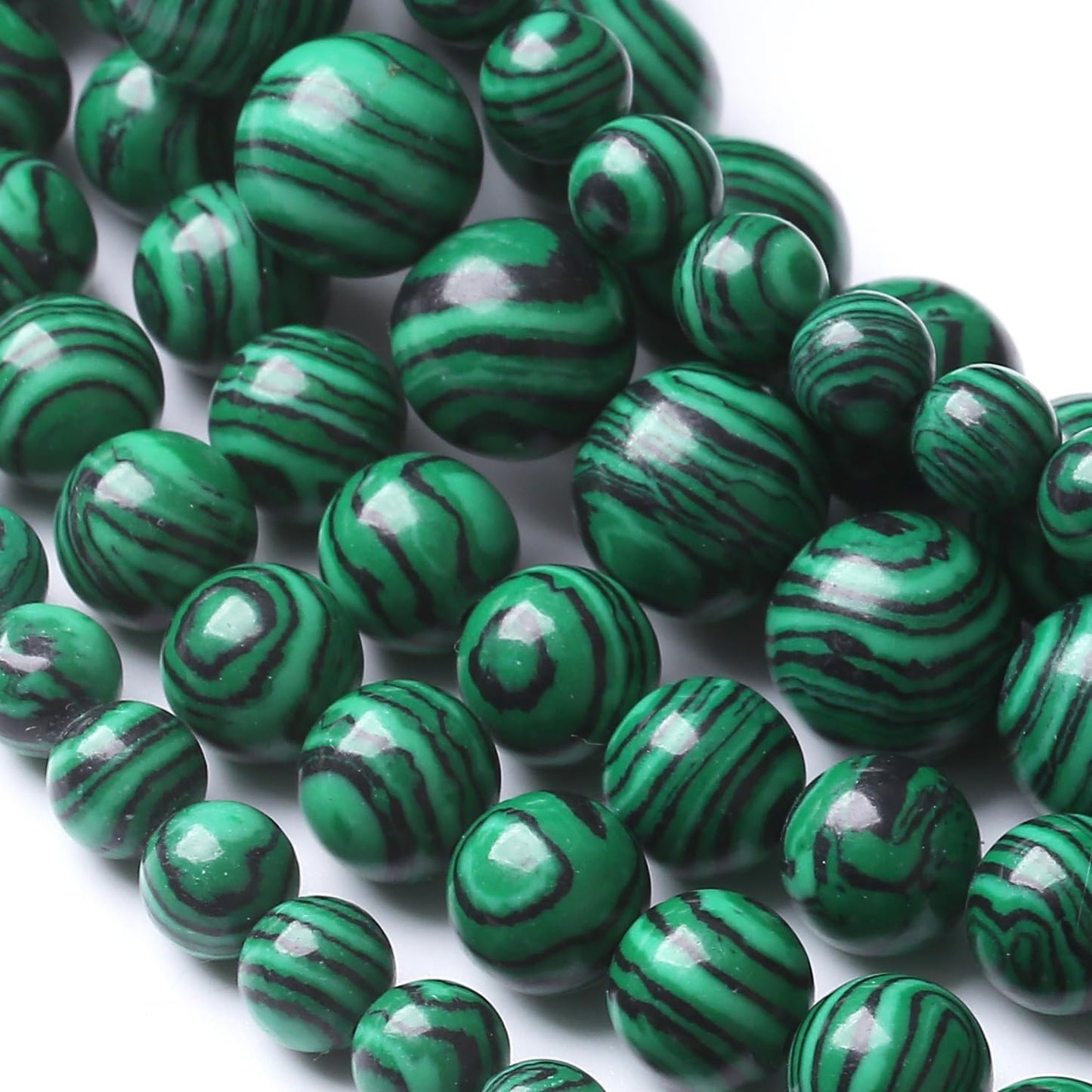 Turquoise Stone Beads Gemstone Round Crystal Energy Jade Beads Stone Beads for Jewelry Making DIY Bracelet Necklace Jewelry Making 1 Strand 15.5inch 45PCS 8MM