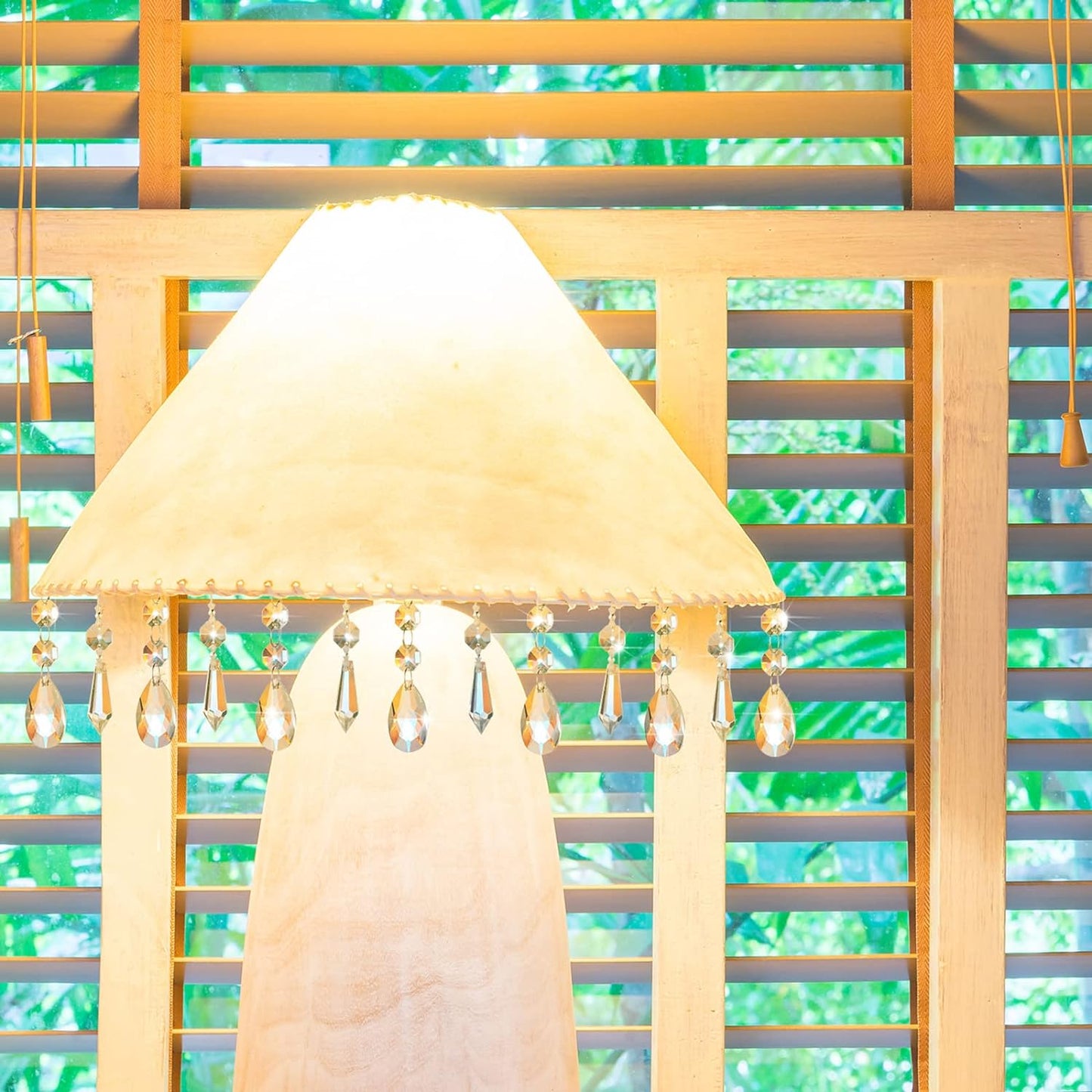 48 Pcs Chandelier Crystal Replacement 38 mm Teardrop & Icicle Crystal Prisms Hanging Gems Parts for Lamps and Chandeliers Suncatcher Christmas Tree Windows Home Decor (Clear)