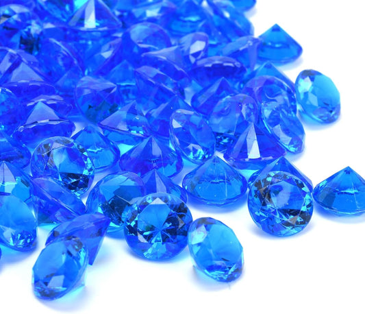 Fake Diamond Christmas Decoration, 280 pcs 20 mm Acrylic Diamond for Table Scatters Vase Fillers Blue