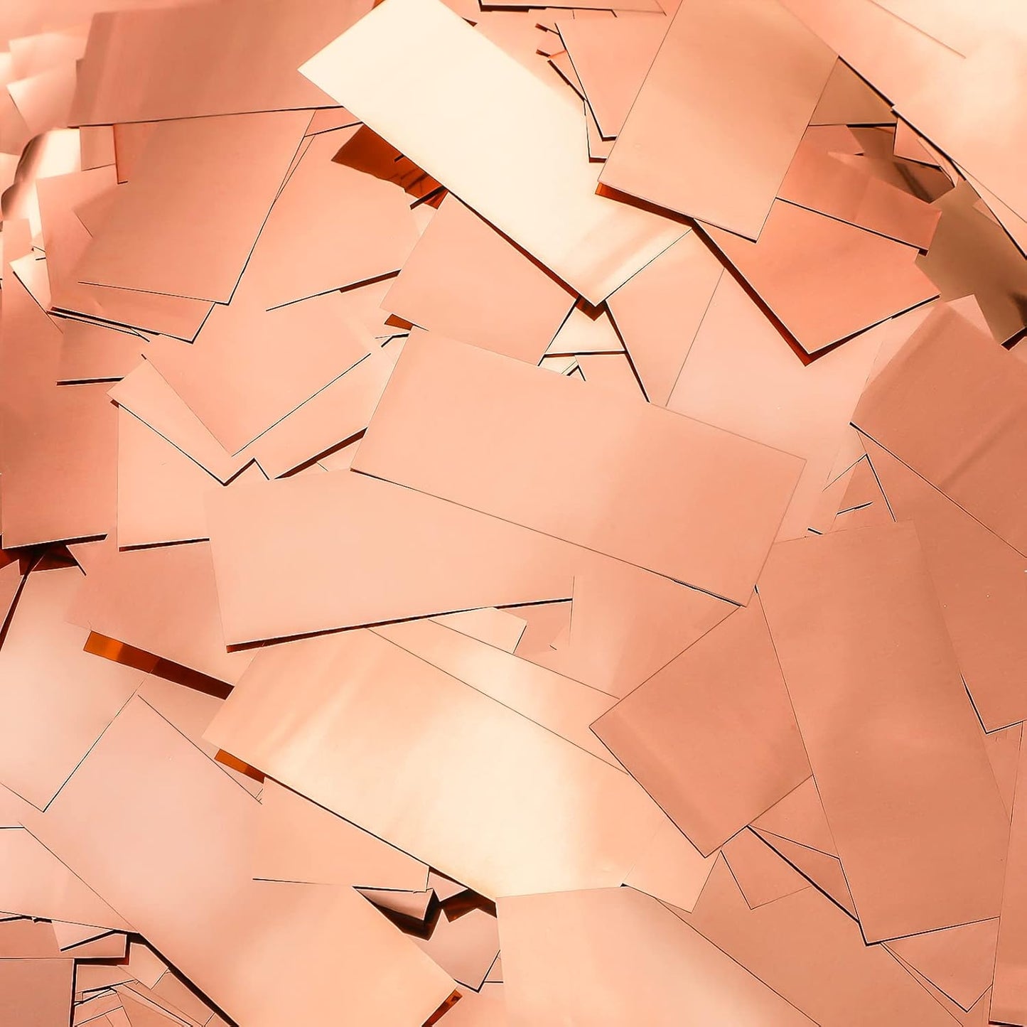 Sumind 200 Grams Gold Silver Large Metallic Confetti Rose Glitter Throwable Table Scatter Foil Confetti for Wedding Birthday Party Baby Shower Graduation Christmas Celebrations(Rose Gold)