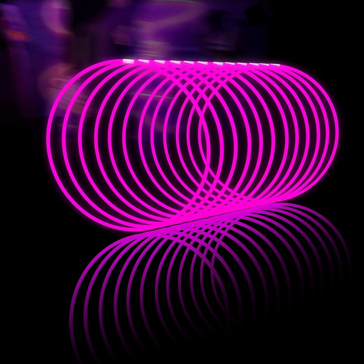 Glow Fever Glow Sticks Bulk 100ct 22'' Glow Necklaces with Connectors, Neon Light Sticks for Party Festivals Raves Concert Birthday Wedding, Pink
