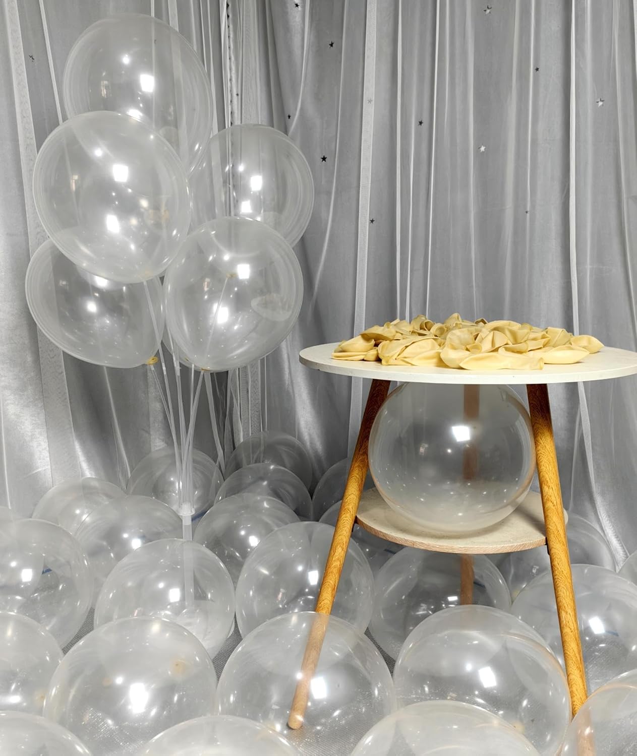 300 Pack Clear Balloons 12 Inch Latex Clear Latex Party Balloon Bulk for Various Party Events Decorations