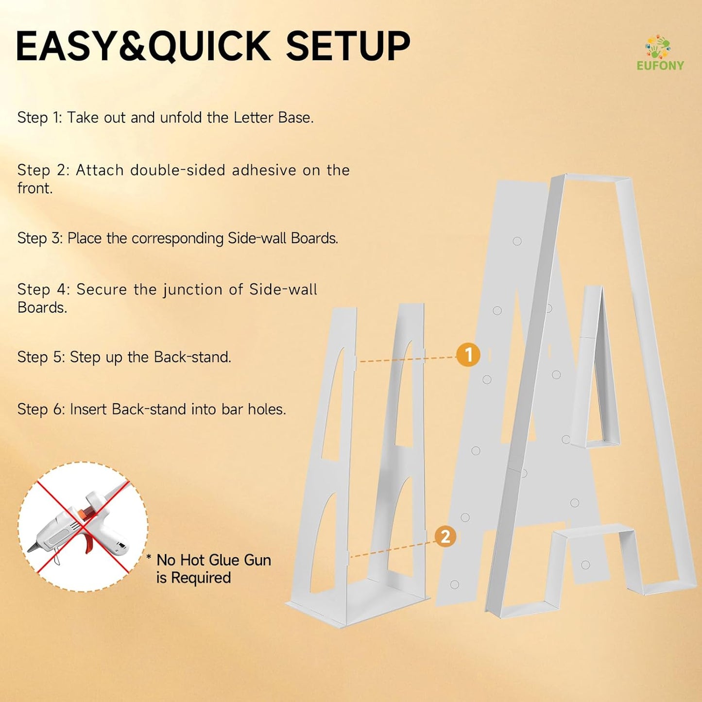 eufony Marquee Letters 4 Feet Tall, 4 FT Marquee Light Up Letters, Giant Light Up Letters 4FT for Birthday Party Baby Shower Gender Reveal Graduation Decorations, Letter B with LED Lights DIY Kit