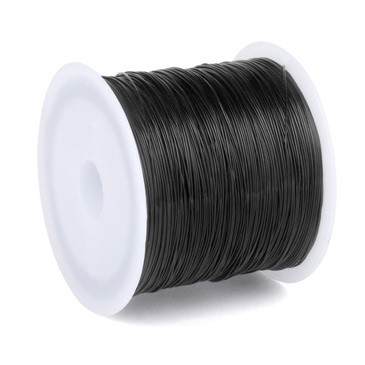 492FT Jewelry Wire 32 Gauge Tarnish-Resistant Copper Beading Wires Roll Bulk for DIY Crafts Jewelry Making, Black Wire