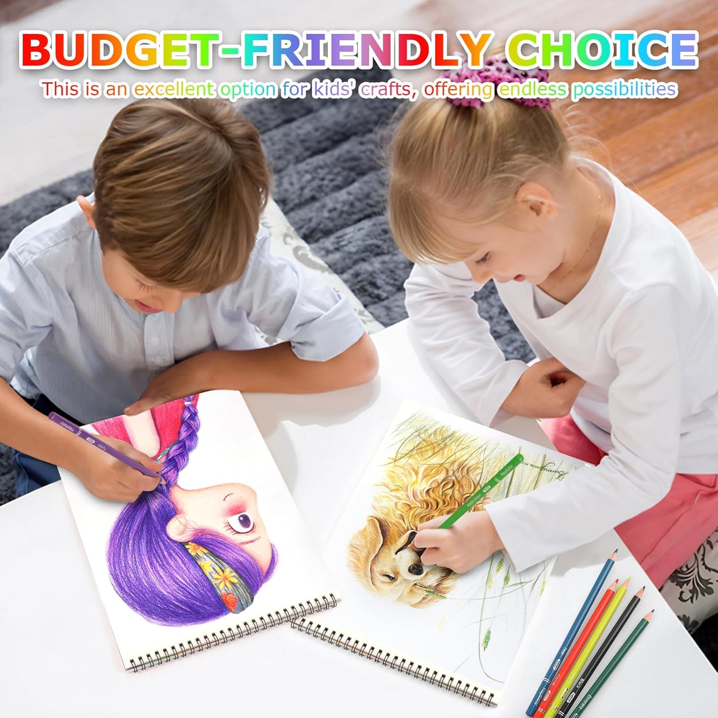 9" x 12" Sketch Book for Kids Adults, 1-Pack 50 Sheets Spiral Bound Art Sketchbook, Acid Free Artist Drawing Paper Pad for Beginners Artists, Kids Travel Essentials, Gifts for 6-14 Year Old Girl