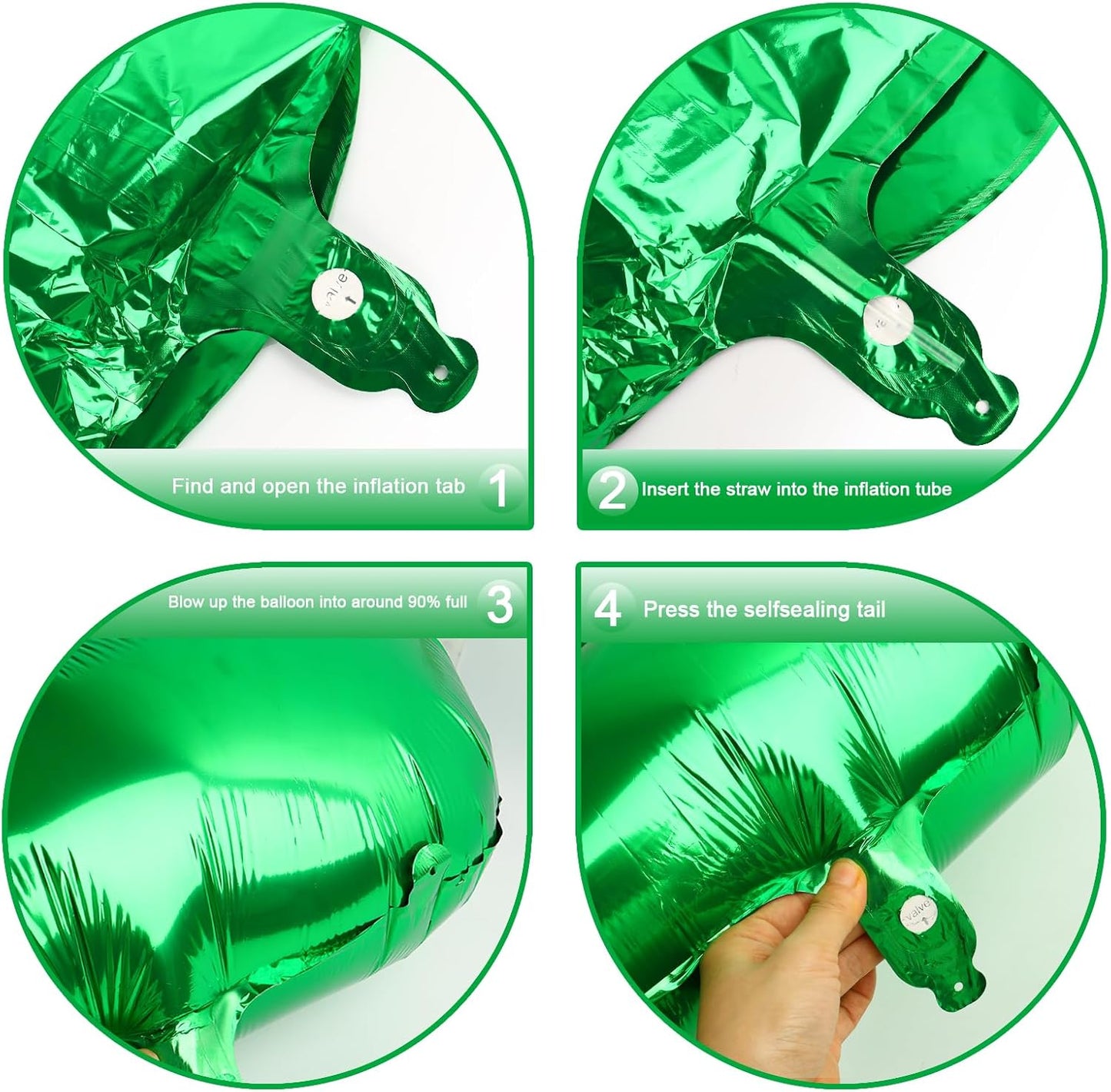 40 Inch Big Green Number 2 Balloon Birthday Decoration, Number 2 Helium Balloon 12 20 22 23 24 26 28 32 42 Celebration, Boy Girl Baby Anniversary Party Graduations Supplies Decorations