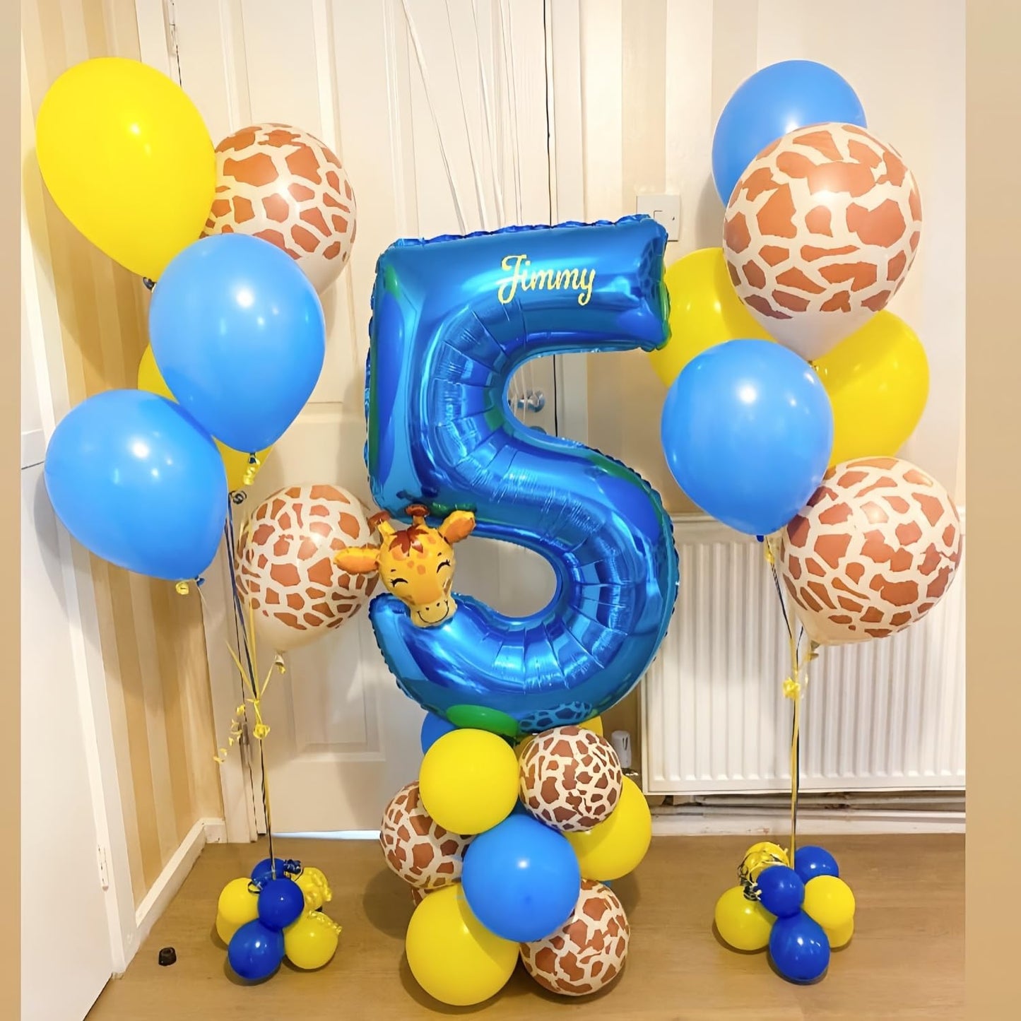 Blue 1 Balloon Number,40 Inch Number 1 Balloon Big Blue 1 Foil Mylar Helium Balloon for Birthday Party Decorations