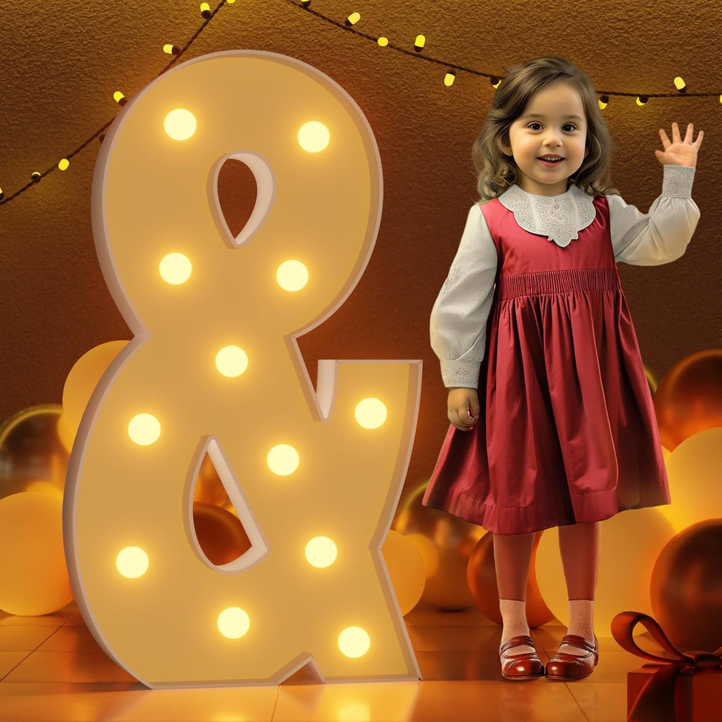 Marquee Letters 4 Feet Tall Large Light Up Letters & Wedding Mr and Mrs Sign Marry Me Engagement Party Decor Yellow Light Birthday Decorations Balloon Arch Kit Foam Sign &