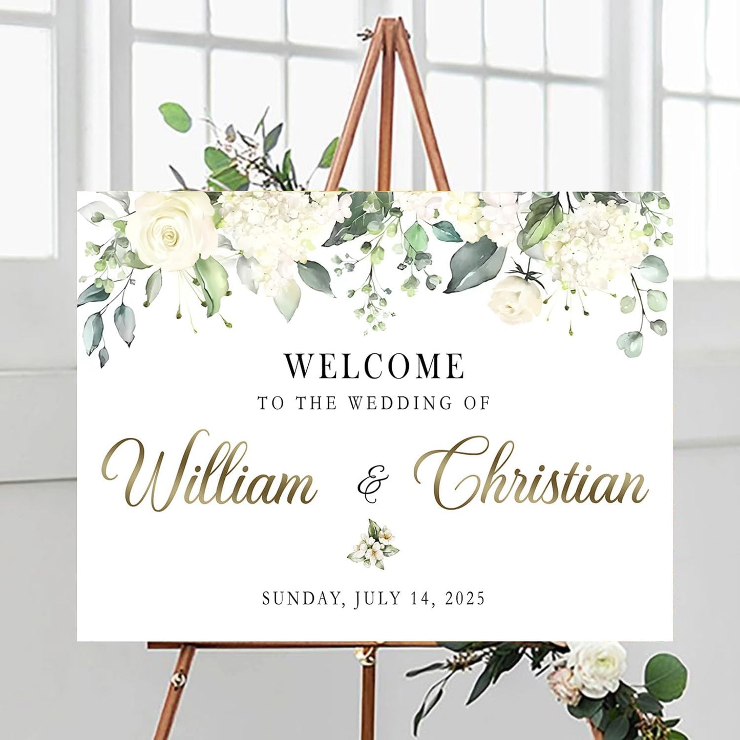 Welcome To Our Wedding Sign, Custom Wedding Welcome Sign, Easel Stand For Wedding Sign, Engagement Yard Sign, Rustic Wedding Decorations For Ceremony
