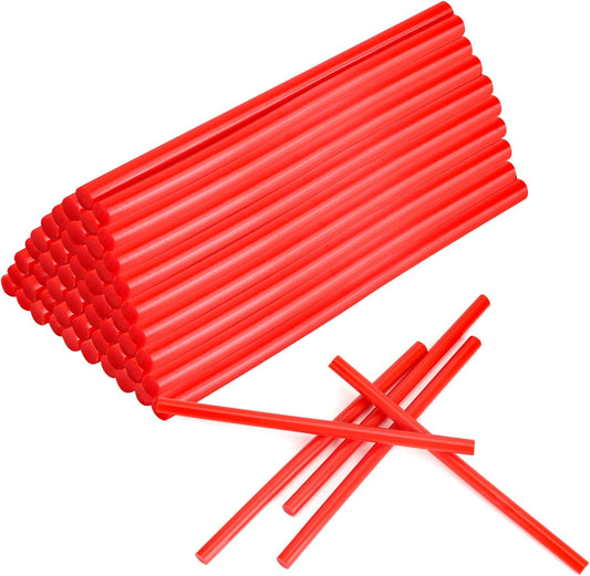 MATUFF Red Hot Glue Sticks Mini 0.27" x 5.9 inches, Colored Hot Melt Mini Glue Sticks for All Temperature Mini Glue Guns, for DIY Craft Arts and Wedding Cards, Stamp Sealing, Bulk Red hot Glue 60 Pack