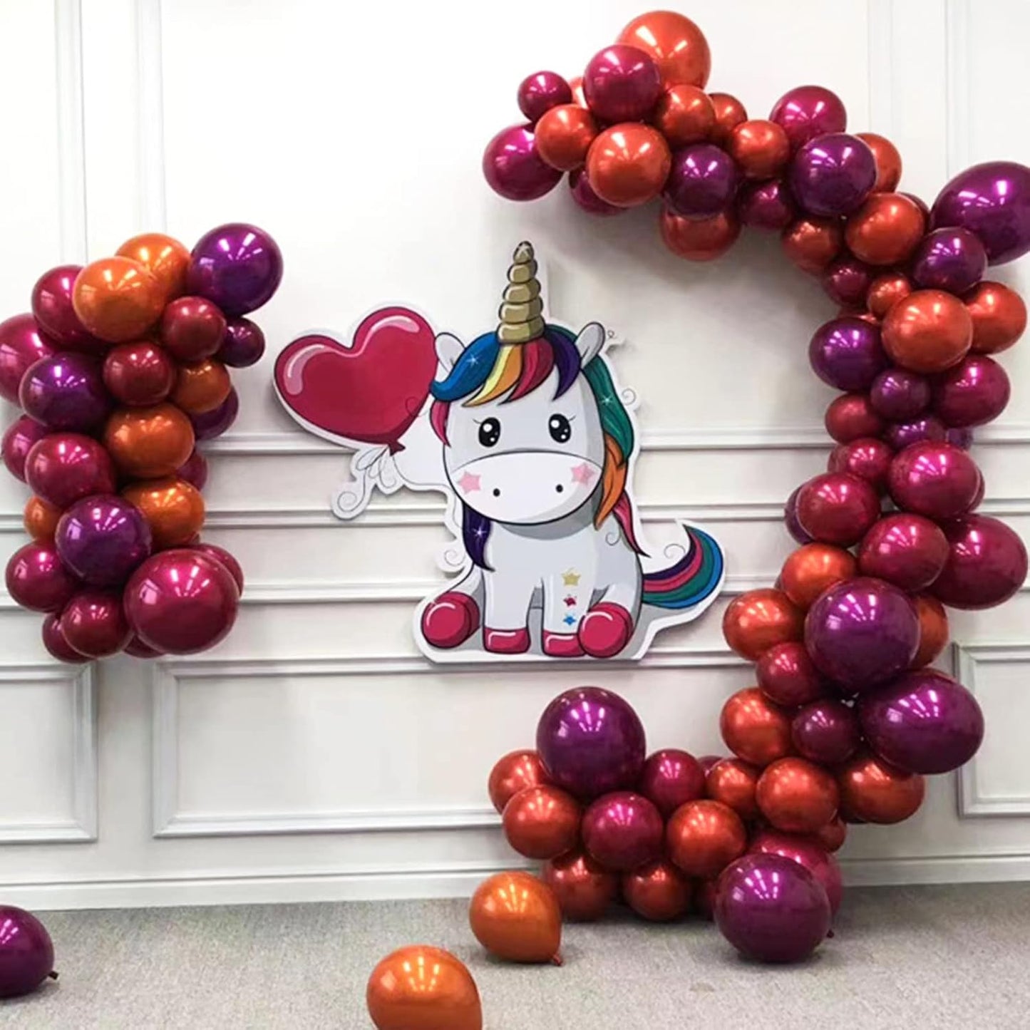 Chrome Hot Pink Balloons 12 Inch, Double-Layered Metallic Hot Pink Balloons, Shiny Thick Chrome Metallic Magenta Latex Helium Balloon for Girls Women Birthday Wedding Party Decoration Supplies