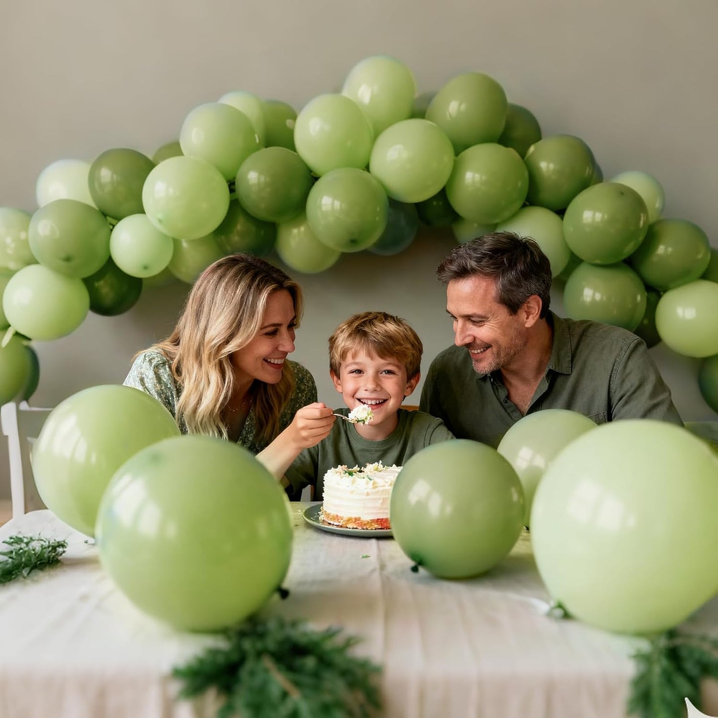 110pcs Olive Green Balloon 12 Inch, Olive Green Latex Balloons for Birthday Party Baby Shower Wedding(with 2 Ribbons).