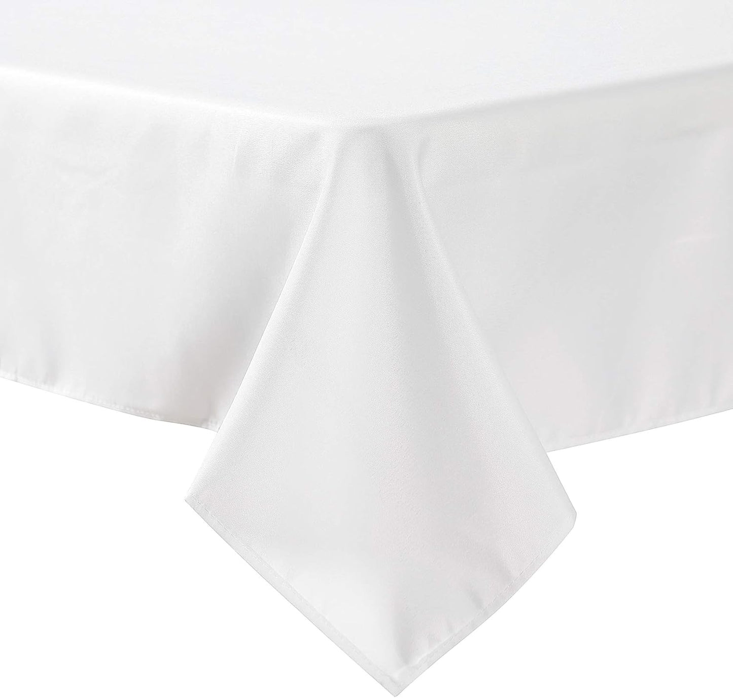 CupuamonSquare Tablecloth 70x70 inch Washable Polyester Fabric Table Cloth for Wedding Party Dining Banquet Decoration（70x70,White）
