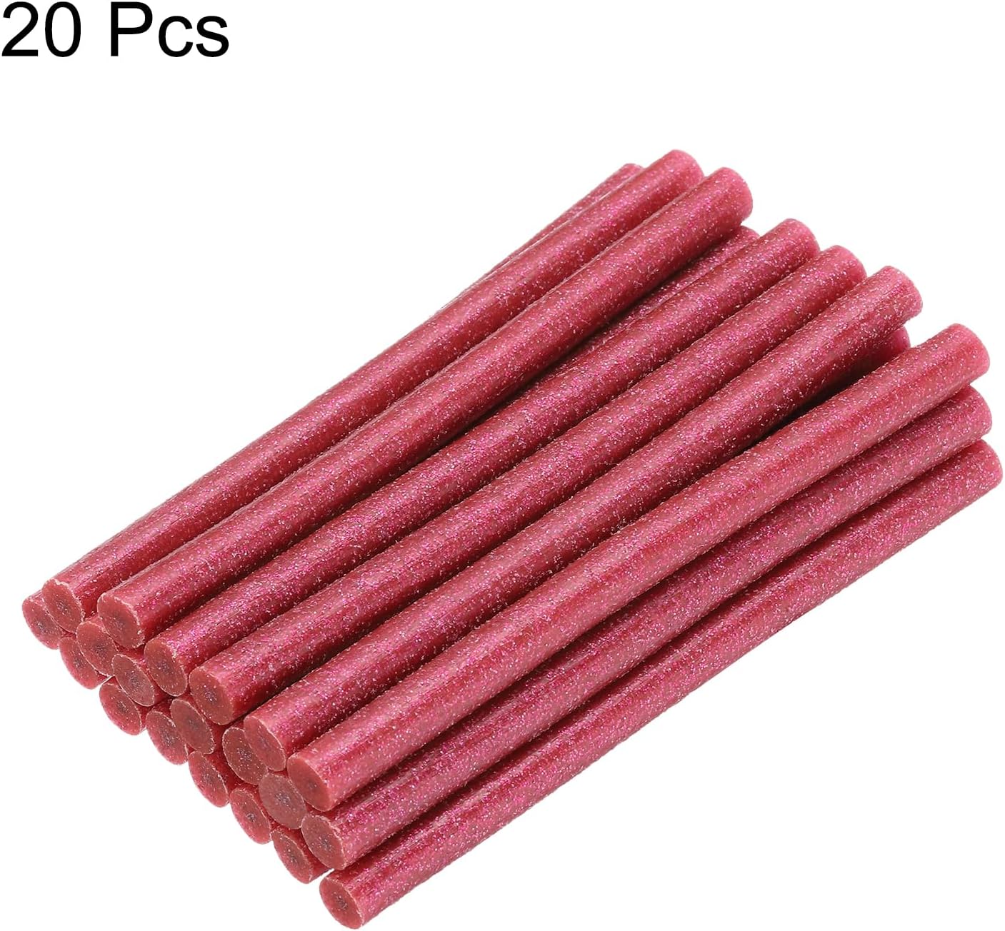 uxcell 20pcs Hot Glue Sticks for Glue Gun 7mm/0.28-inch x 4-inch Mini Hot Melt Adhesive Glue Stick Glitter Rose