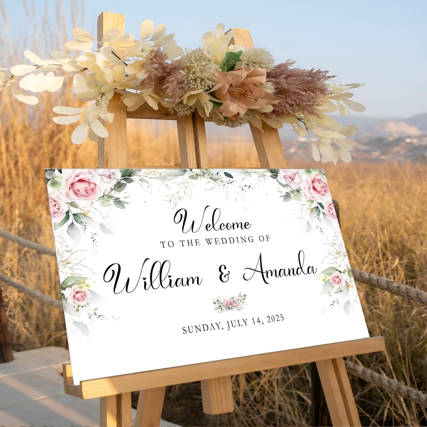 Welcome To Our Rustic Wedding Decor - Entrance & Shower Signs