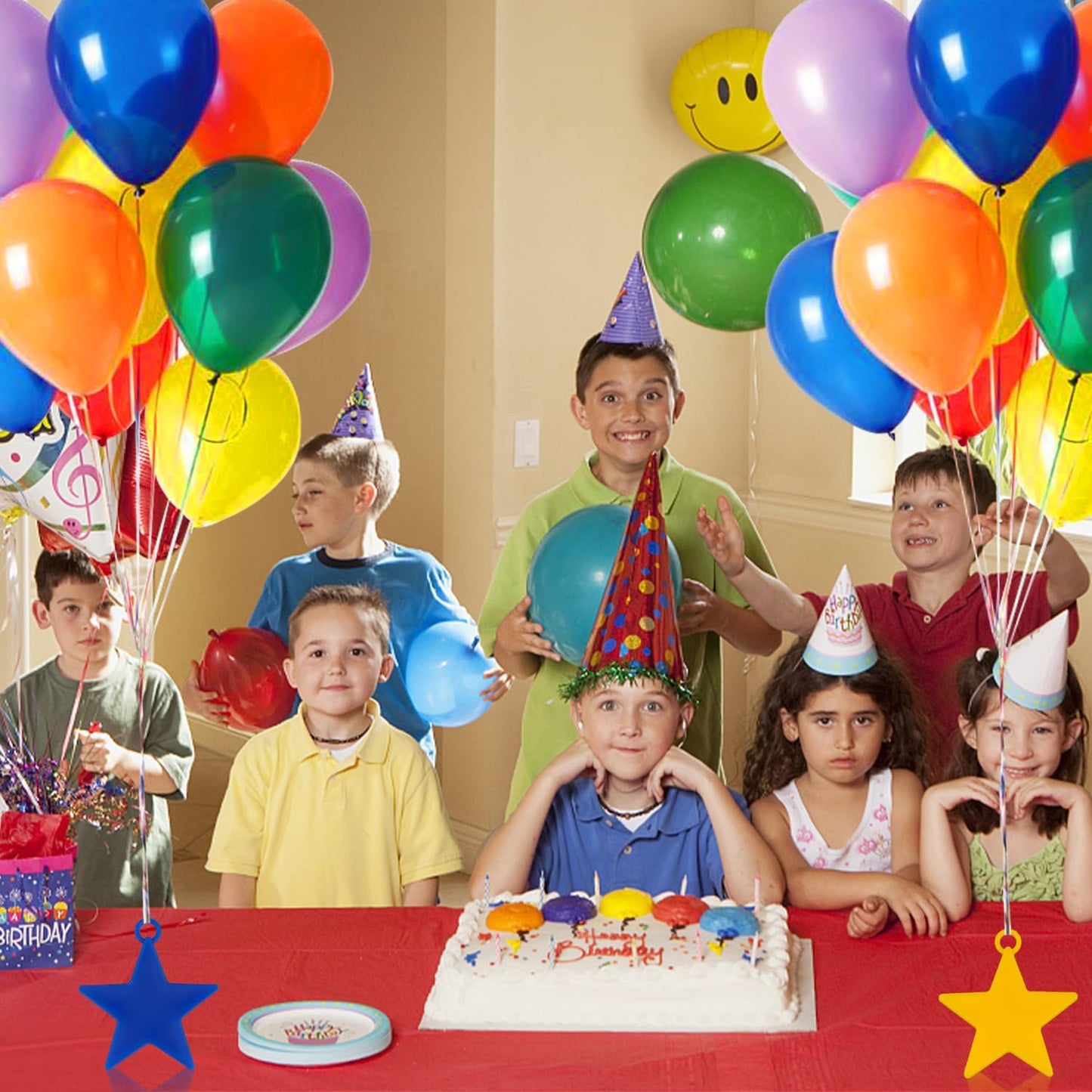 45PCS Balloon Weights Colorful Plastic Heavy Balloon Pendants Wedding Birthday Party Balloons Accessories For Helium Balloon Decoration (Star)