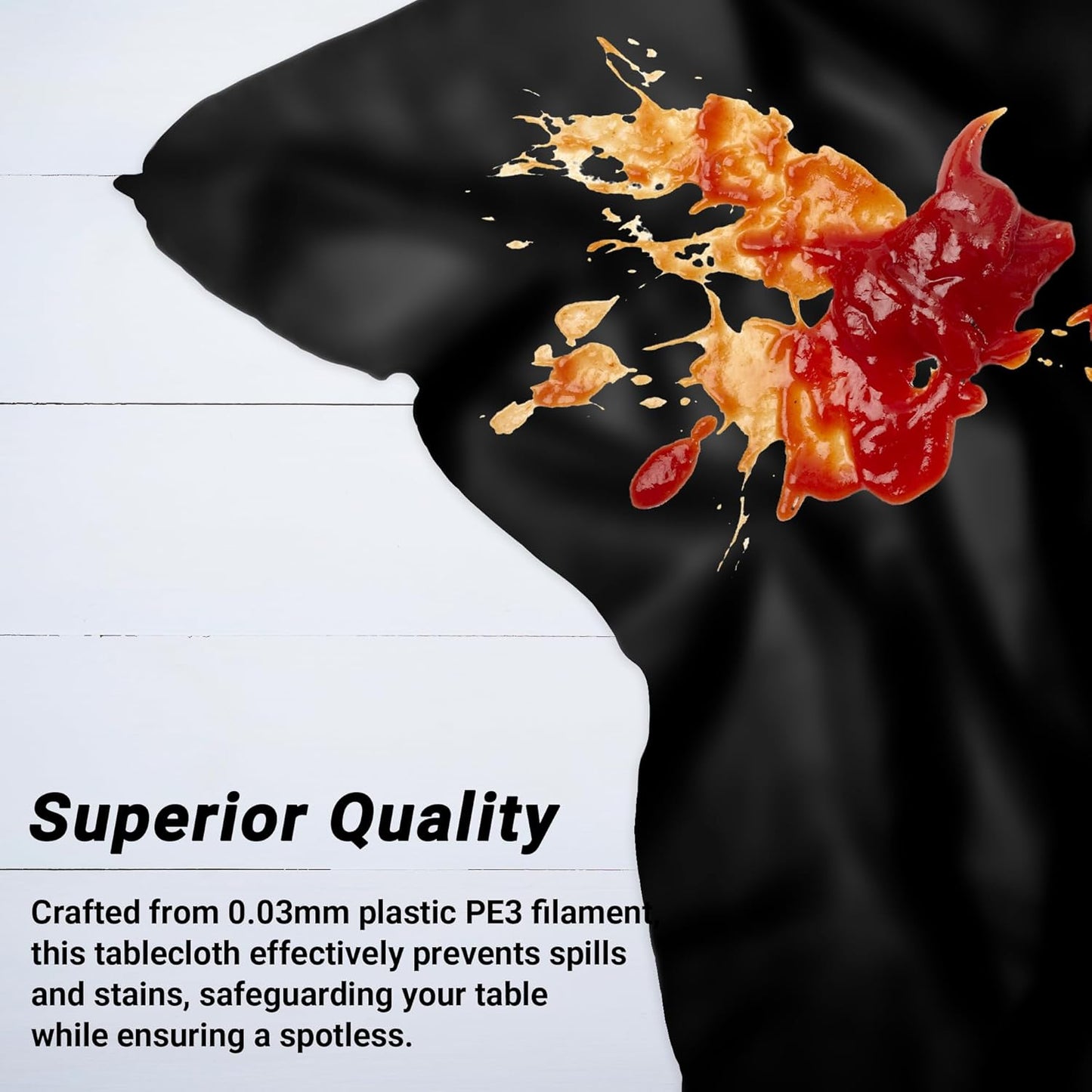 QZYL 12 PCS Table Cloth Rectangle, Black Picnic Table Cover with Bench Covers, 54 X 108 in Disposable Christmas Table Cloth Rectangle Table for Camping Birthdays Weddings Parties