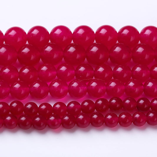 Rose Carnelian Stone Beads Gemstone Round Crystal Energy Jade Beads Stone Beads for Jewelry Making DIY Bracelet Necklace Jewelry Making 1 Strand 15.5inch 31PCS 12MM