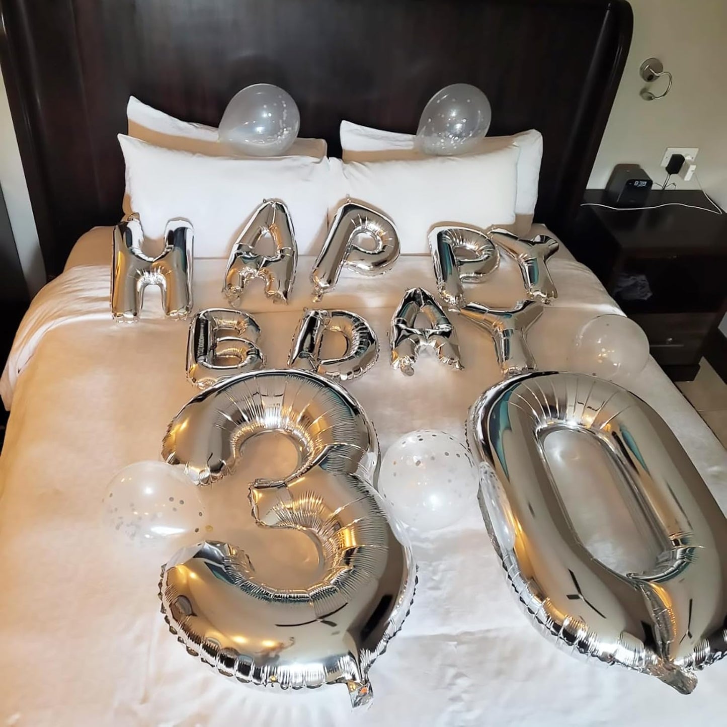 Silver 30 Number Balloons, 40 Inch Helium Foil Number 3 & 0 Balloons for 30 Year Old Birthday Decorations, Large Self Inflating Mylar Balloon for Men 30th Birthday Party Anniversary Decor Supplies