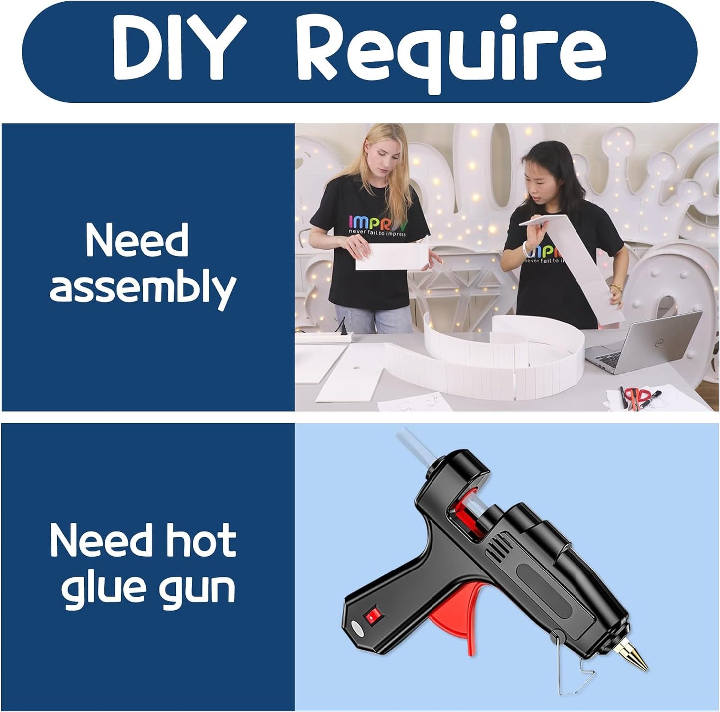 imprsv Marquee Letter S, 3FT Decorative Signage, Cool White LED Light Up Foam Board Letter for Wedding, Birthday Decorations