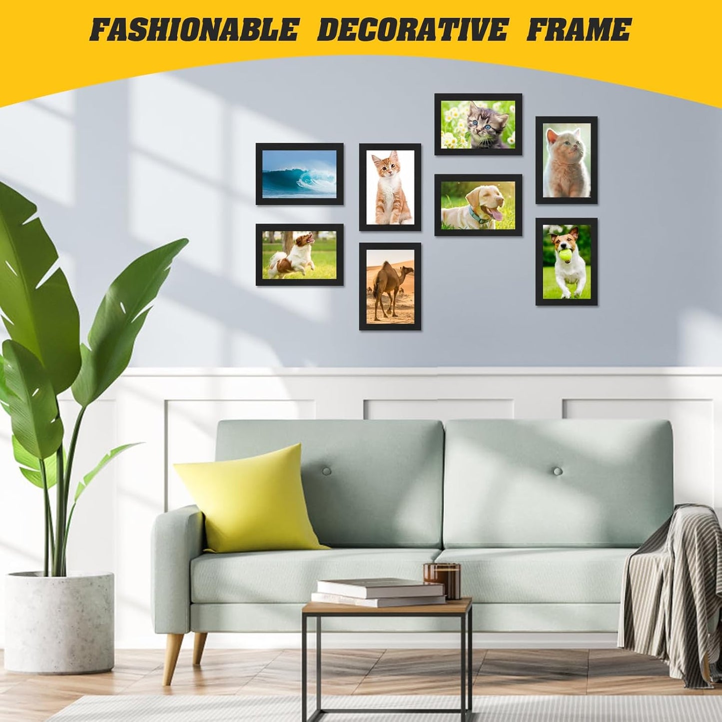 Set of 60 Picture Frame Bulk Photo Frames Wall Mounting Simple Photo Frames Multi Picture Frames for Wall or Tabletop, 4X6 Inch Black