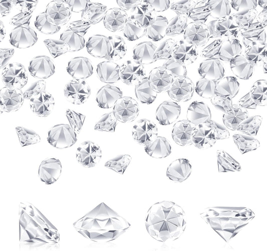 SUREAM 4500PCS Clear Ice Rocks for Vase Filler, 6mm/0.24Inch Acrylic Diamonds Gems, No Holes Faux Acrylic Treasure Crystals for Art Crafts, Wedding Table Scatter, Birthday Party Decoration