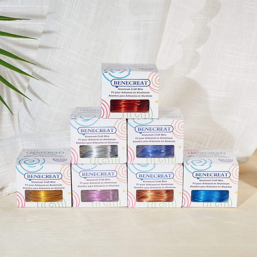 BENECREAT 17 Gauge Jewelry Craft Aluminum Wire 380 Feet Bendable Metal Sculpting Wire for Craft Floral Model Skeleton Making, Copper Tone