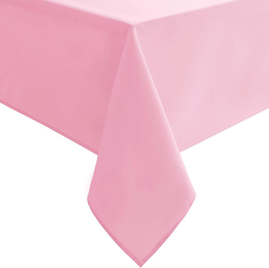 Hiasan Pink Tablecloth Rectangle - Waterproof Spillproof and Washable Oblong Table Cloth for Dining Room and Kitchen, 54 x 120 Inch