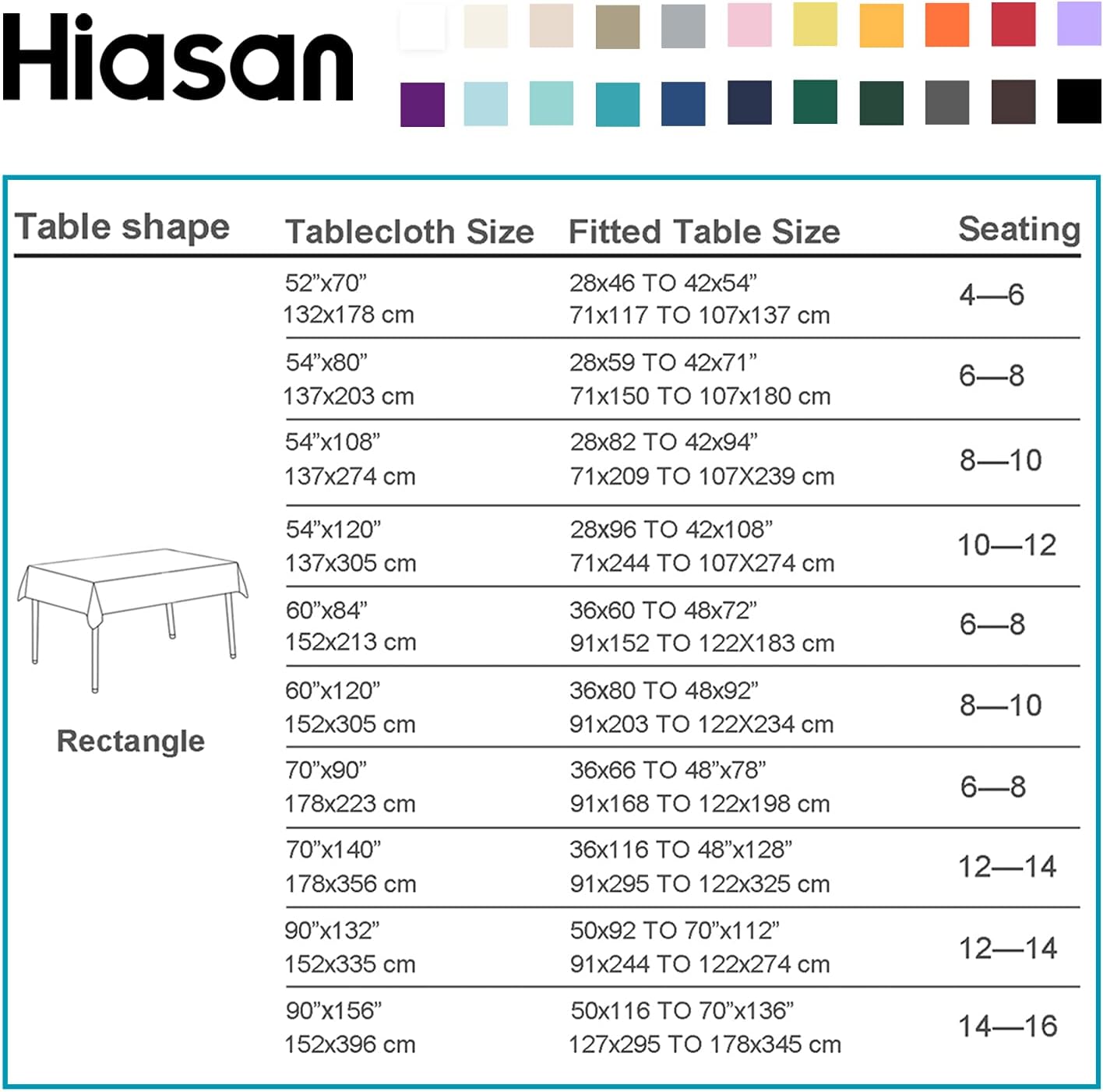 Hiasan Red Tablecloth Rectangle - Wrinkle Resistant and Waterproof Dining Room Washable Christmas Table Cloth, Polyester, 54 x 80 Inch